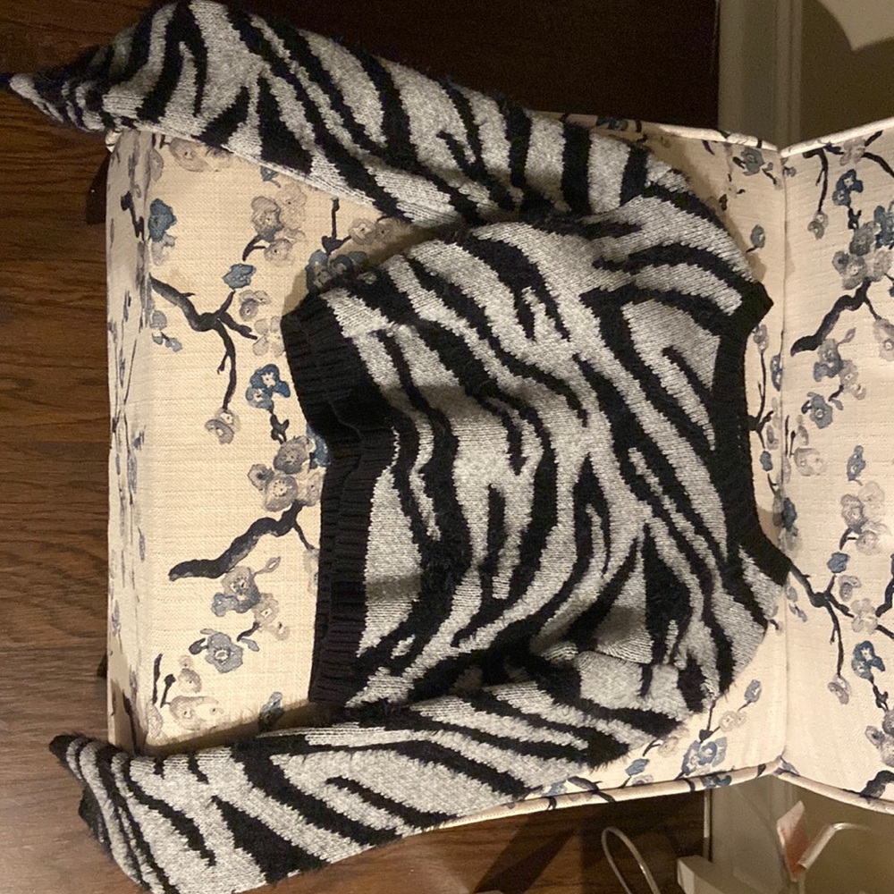 Garage zebra print crop top shirt
